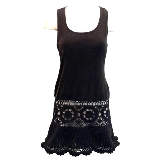 Moda International Dresses & Skirts - Vintage Womens Sz Medium Boho Hippie Casual Crocheted Hem Summer Festival Dress